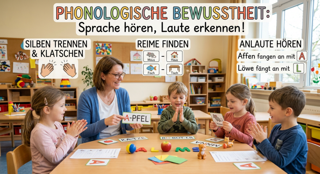 Beispiele zur phonologischen Bewusstheit in einem Foto erklärt