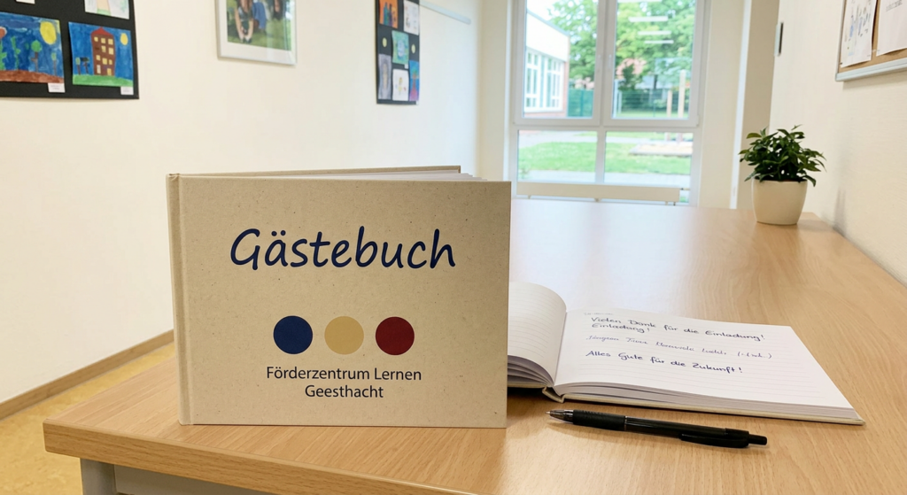 Ki-generierte Abbildung mit unserem Gästebuch